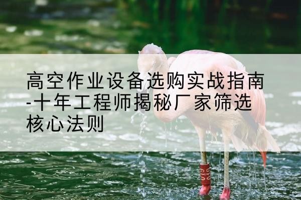 城子河剪叉式升降机厂家-高空作业设备选购实战指南-十年工程师揭秘厂家筛选核心法则