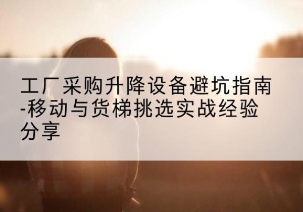 城子河移动式升降机怎么选-工厂采购升降设备避坑指南-移动与货梯挑选实战经验分享