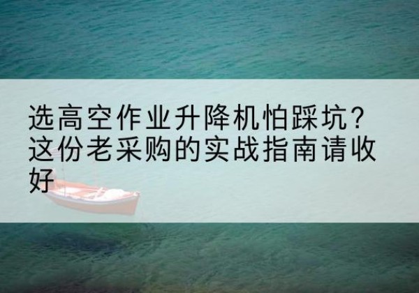 城子河高空作业升降机厂家推荐-选高空作业升降机怕踩坑？这份老采购的实战指南请收好