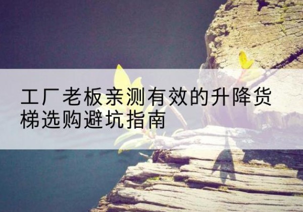 城子河升降货梯怎么选-工厂老板亲测有效的升降货梯选购避坑指南